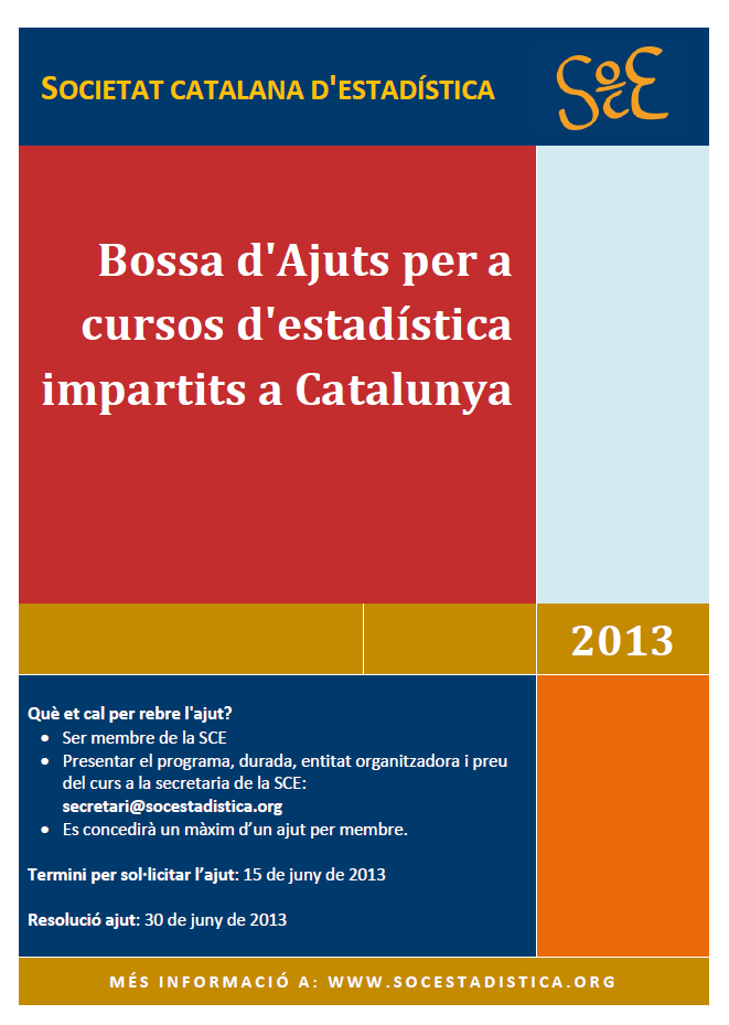 2013 Bosses d’ajuts per a cursos d’estadística