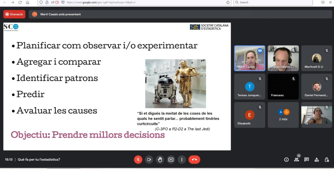 Setmana de la ciència: què pot fer per tu l’Estadística?